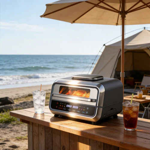 Stainless Steel Air Fryer With Smokeless Grill