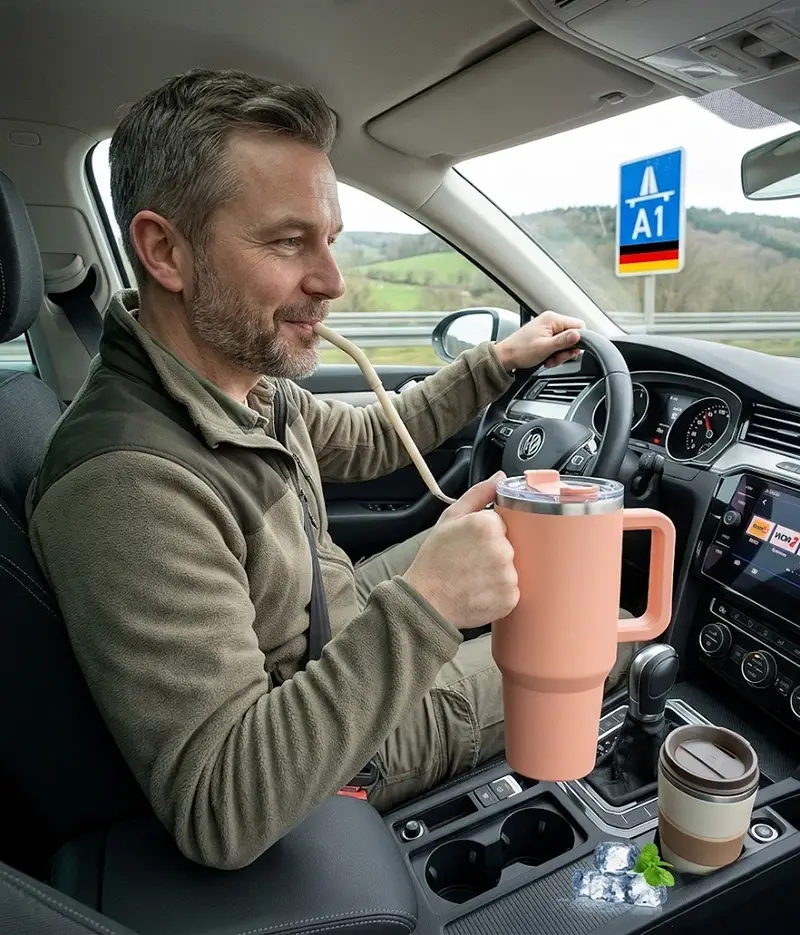 40oz Double Wall Insulated Cup For Travel Car